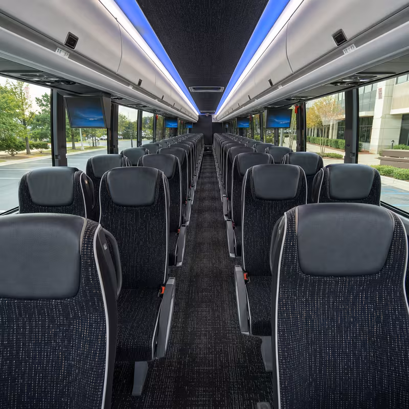 40-56 Passenger Charter Bus Interior