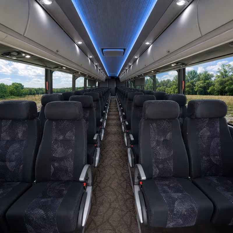 40-56 Passenger Charter Bus Interior