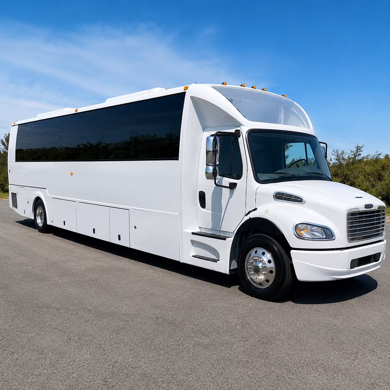 Interior of a party bus rental serving Lancaster