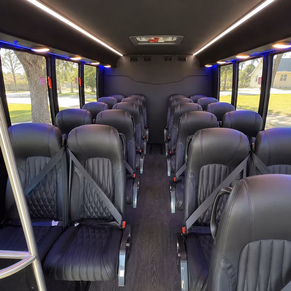 Lancaster Airport Shuttle & Transportation party bus interior