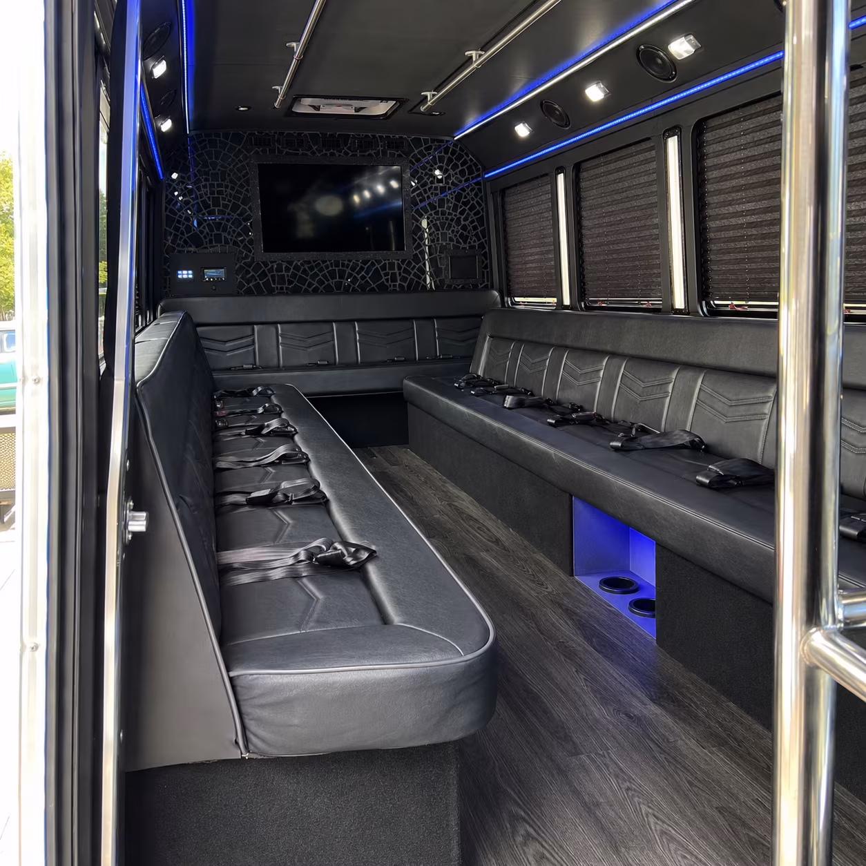 Lancaster Private Event Transportation party bus exterior