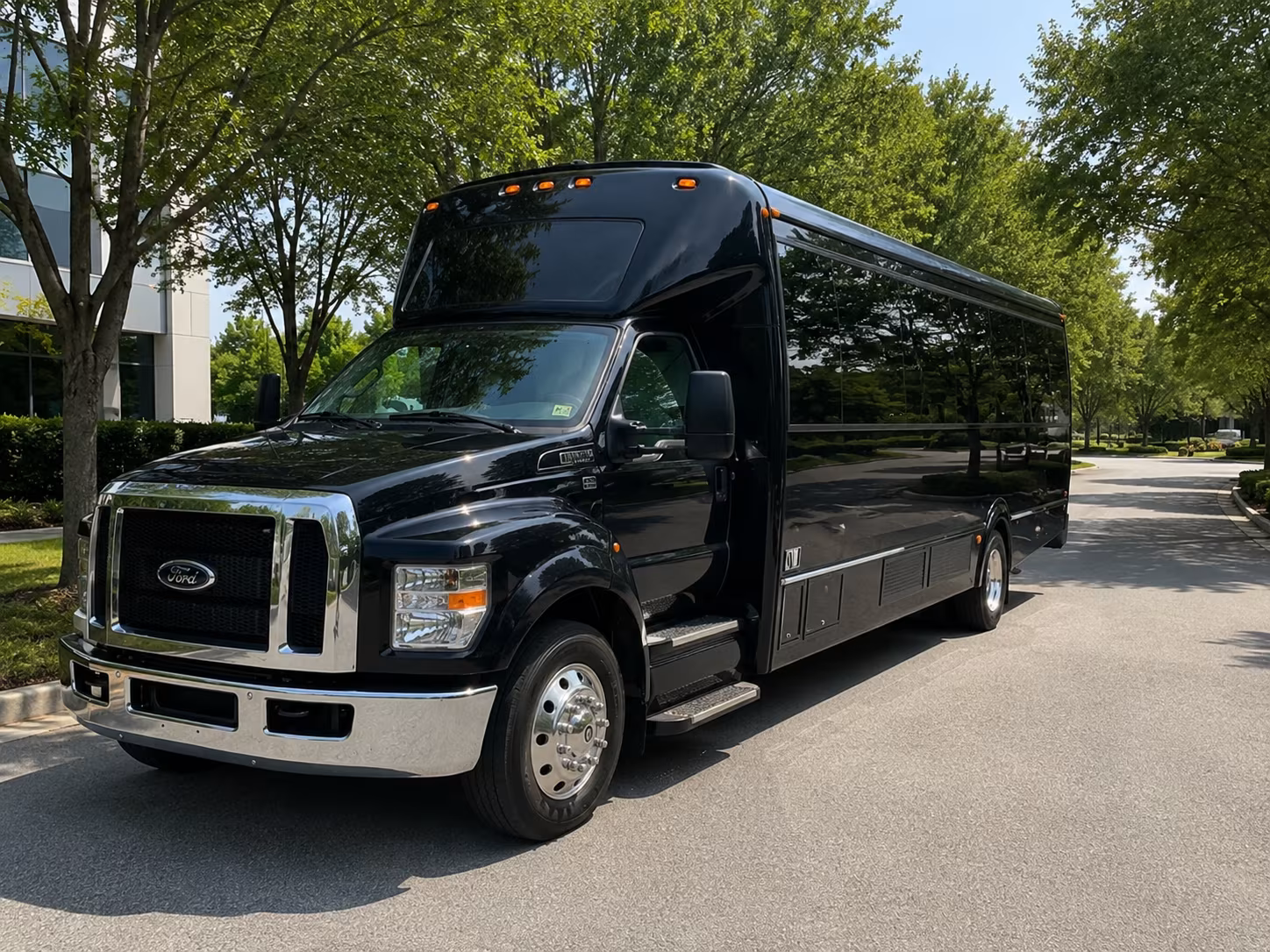 Lancaster Private Event Transportation party bus exterior