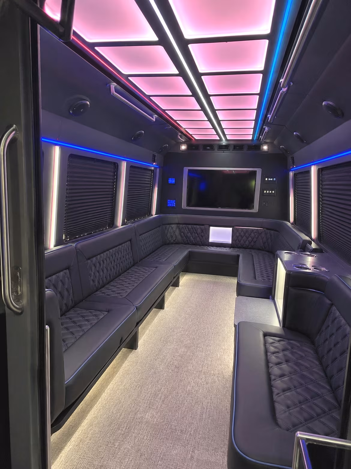 Lancaster Prom & Homecoming Transportation party bus interior