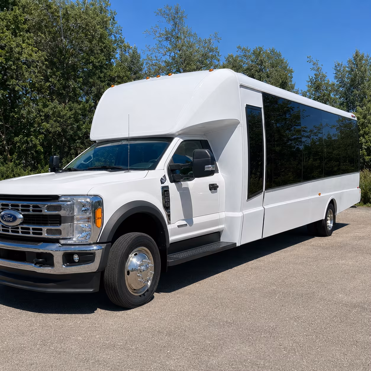 Lancaster School Event Transportation party bus exterior