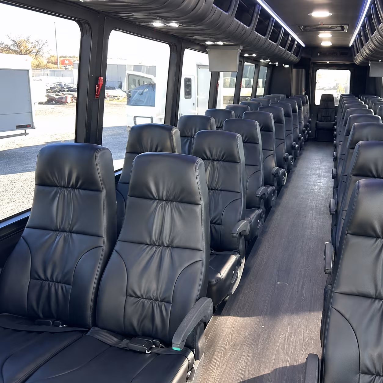 Lancaster School Event Transportation party bus interior