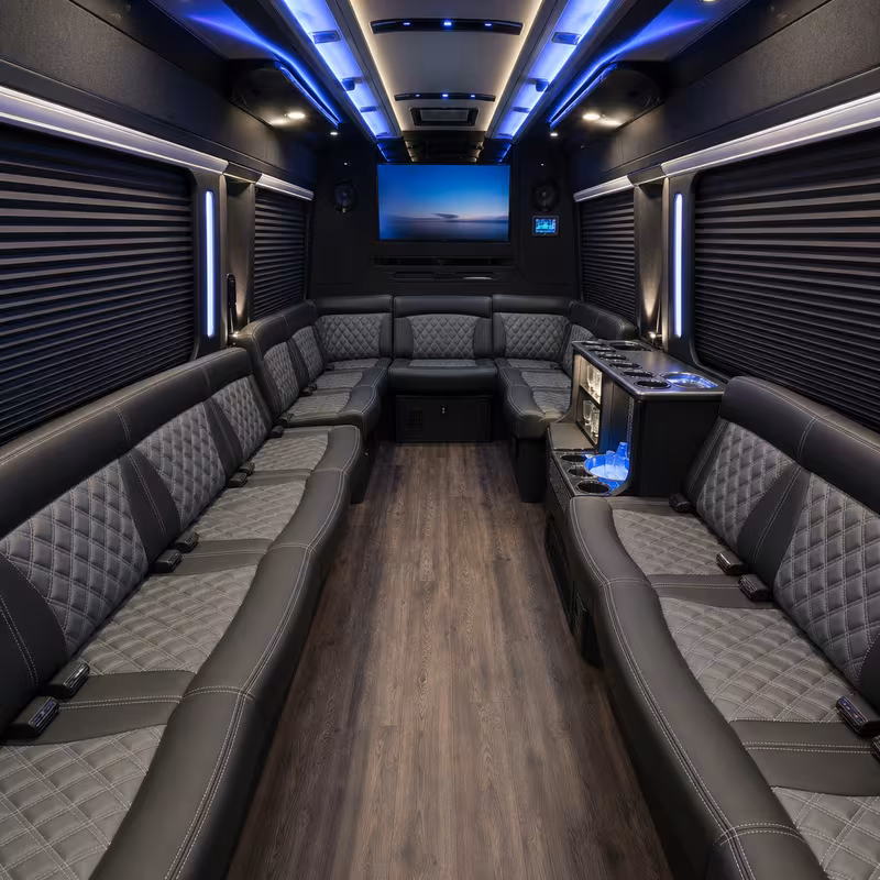 14 Passenger Sprinter Limo Interior